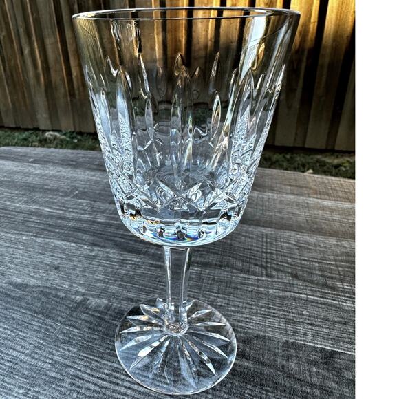 Atlantis Crystal 1980–2005 Retired 'Fatima' Water Wine Goblet Stemmed Cut Glass - Picture 4 of 5